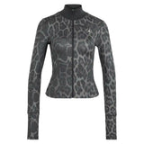 Women's Stella McCartney Longsleeve Printed Midlayer Training Top Dove Grey and Carbon,Apparel,Adidas,Dove Grey/Carbon,XS,Tennis Express,KG3263-1