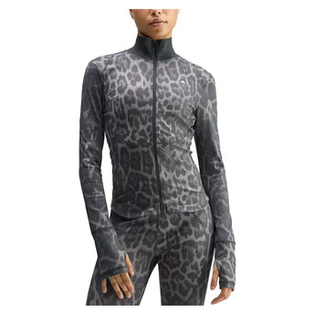 Women's Stella McCartney Longsleeve Printed Midlayer Training Top Dove Grey and Carbon,Apparel,Adidas,,,Tennis Express,KG3263-3