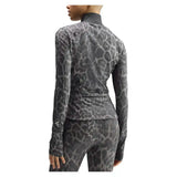 Women's Stella McCartney Longsleeve Printed Midlayer Training Top Dove Grey and Carbon,Apparel,Adidas,,,Tennis Express,KG3263-4