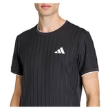 Men's Melbourne Freelift Pro Tennis Tee Black-Apparel-Adidas-KG6053-S26-6-Tennis Express