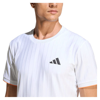 Men's Melbourne Freelift Pro Tennis Tee White-Apparel-Adidas-KG6054-S26-6-Tennis Express