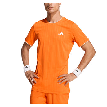 Men's Melbourne Freelift Pro Tennis Crew Pure Orange-Apparel-Adidas-KH0442-S26-3-Tennis Express