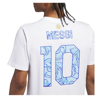 Men's Messi Name & Number Graphic Tee White,Apparel,Adidas,,,Tennis Express,KH3398-F26-7