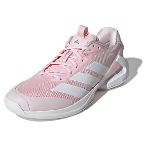 Men's Adizero Ubersonic 5 Tennis Shoes Distilled Pink and White, Adidas, Distilled Pink/White, Tennis Express, KH7542-F26-DISTILLED-PINK-WHITE-1