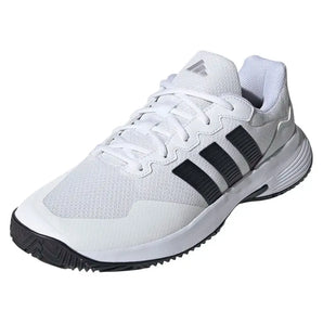 Men's GameCourt 2 Tennis Shoes White and Core Black,Footwear,Adidas,6.5,White/Core Black,Tennis Express,KI0781-S26-y