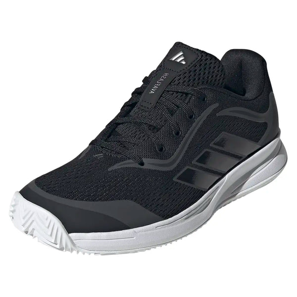 Women's AvaFlash 2 Tennis Shoes Black and Silver Metallic,Footwear,Adidas,Black/Silver Metallic,5,Tennis Express,KI1167-y