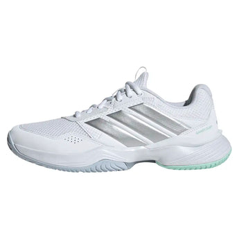 Women's GameCourt 3 Shoes White and Silver Metallic,Footwear,Adidas,,,Tennis Express,KI2864-1