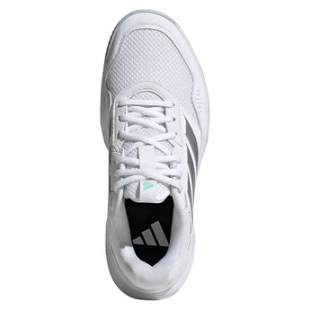 Women's GameCourt 3 Shoes White and Silver Metallic,Footwear,Adidas,,,Tennis Express,KI2864-3