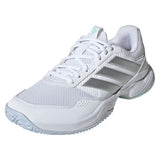Women's GameCourt 3 Shoes White and Silver Metallic,Footwear,Adidas,White/Silver Metallic,5,Tennis Express,KI2864-y