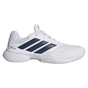 Men's GameCourt 3 Tennis Shoes White and Dark Blue,Footwear,Adidas,,,Tennis Express,KI3594-1