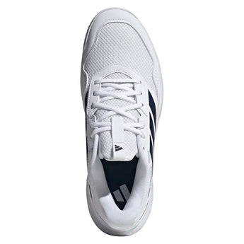 Men's GameCourt 3 Tennis Shoes White and Dark Blue,Footwear,Adidas,,,Tennis Express,KI3594-3