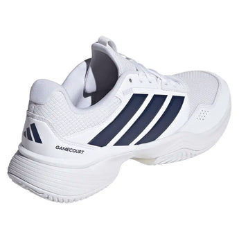 Men's GameCourt 3 Tennis Shoes White and Dark Blue,Footwear,Adidas,,,Tennis Express,KI3594-4