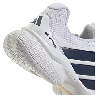 Men's GameCourt 3 Tennis Shoes White and Dark Blue,Footwear,Adidas,,,Tennis Express,KI3594-7