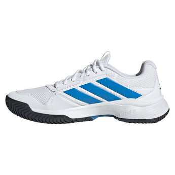 Men's GameCourt 3 Shoes White and Lucid Ray Blue,Footwear,Adidas,,,Tennis Express,KI3596-2