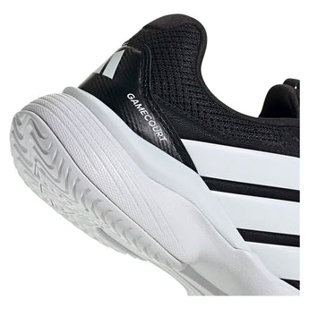 Men's GameCourt 3 Tennis Shoes Black and White,Footwear,Adidas,,,Tennis Express,KI3598-7