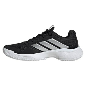Women's GameCourt 3 Tennis Shoes Black and Silver Metallic,Footwear,Adidas,,,Tennis Express,KI3601-2