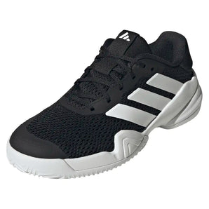 Juniors' Barricade Tennis Shoes Black and White,Footwear,Adidas,Black/White,1Y,Tennis Express,KI3608-y