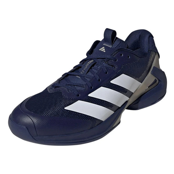 Men's adizero Ubersonic 5 Tennis Shoes Dark Blue and Footwear White