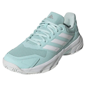 Women's CourtJam Control 3 Tennis Shoes Halo Mint and White,Footwear,Adidas,Halo Mint/White,5,Tennis Express,KJ1904-y