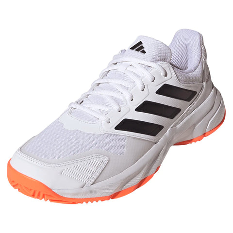 Men's CourtJam Control 3 Tennis Shoes Core White and Black Men's CourtJam Control 3 Tennis Shoes Core White and Black