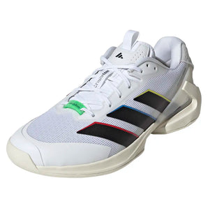 Men's Adizero Ubersonic 5 Tennis Shoes White and Black,Footwear,Adidas,White/Black,6.5,Tennis Express,KK3844-y