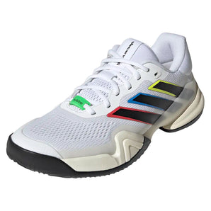 Men's Barricade 14 Tennis Shoes White and Black,Footwear,Adidas,White/Black,6.5,Tennis Express,KK3845-y
