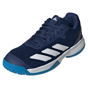 Juniors' Courtflash Shoes Dark Blue and White,Footwear,Adidas,Dark Blue/White,10.5C,Tennis Express,KK3857-F26-y