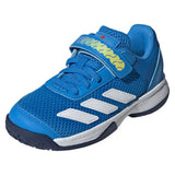 Juniors' Courtflash Tennis Shoes Lucid Ray Blue and White,Footwear,Adidas,Lucid Ray Blue/White,10.5C,Tennis Express,KK3864-F26-y