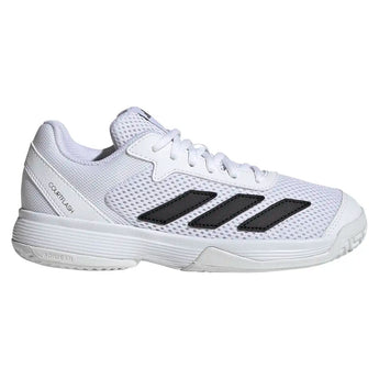 Juniors' Courtflash Tennis Shoes White and Black,Footwear,Adidas,,,Tennis Express,KK3865-F26-1