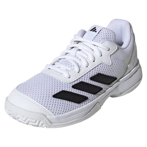 Juniors' Courtflash Tennis Shoes White and Black,Footwear,Adidas,White/Black,10.5C,Tennis Express,KK3865-F26-y