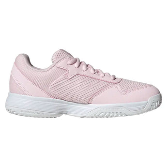 Juniors' Courtflash Shoes Distilled Pink and White,Footwear,Adidas,,,Tennis Express,KK3866-F26-2