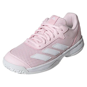 Juniors' Courtflash Shoes Distilled Pink and White,Footwear,Adidas,Distilled Pink/White,10.5C,Tennis Express,KK3866-F26-y