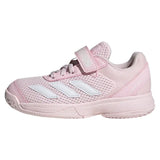 Juniors' Courtflash Shoes Distilled Pink and White,Footwear,Adidas,,,Tennis Express,KK3870-F26-1