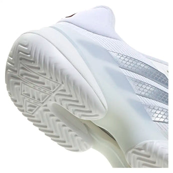 Men's Barricade 14 Tennis Shoes White and Tech Grey Metallic,Footwear,Adidas,,,Tennis Express,KK4377-F26-7