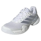 Men's Barricade 14 Tennis Shoes White and Tech Grey Metallic,Footwear,Adidas,White/Tech Grey Metallic,6.5,Tennis Express,KK4377-F26-x
