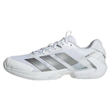 Men's Adizero Ubersonic 5 Tennis Shoes White and Tech Grey Metallic,Footwear,Adidas,,,Tennis Express,KK4409-F26-1