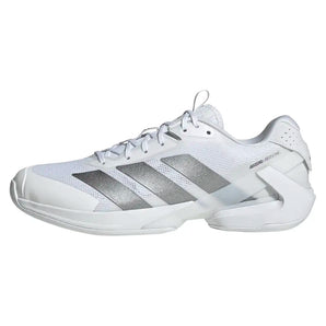 Men's Adizero Ubersonic 5 Tennis Shoes White and Tech Grey Metallic,Footwear,Adidas,,,Tennis Express,KK4409-F26-1