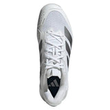 Men's Adizero Ubersonic 5 Tennis Shoes White and Tech Grey Metallic,Footwear,Adidas,,,Tennis Express,KK4409-F26-3