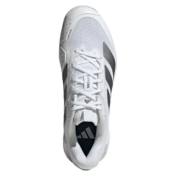 Men's Adizero Ubersonic 5 Tennis Shoes White and Tech Grey Metallic,Footwear,Adidas,,,Tennis Express,KK4409-F26-3