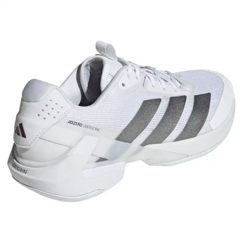 Men's Adizero Ubersonic 5 Tennis Shoes White and Tech Grey Metallic,Footwear,Adidas,,,Tennis Express,KK4409-F26-4