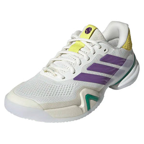 Men's Barricade 14 Tennis Shoes White and Active Purple,Footwear,Adidas,White/Active Purple,6.5,Tennis Express,KK4410-y