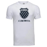 Men's Own The Court Tennis Tee-Apparel-K-Swiss-KMT42-S25-White-Tennis Express