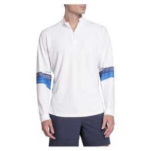 Men's Downforce 1/4 Zip Long Sleeve Tennis Top Peacoat-Apparel-K-Swiss-, [current_file_name-Tennis Express