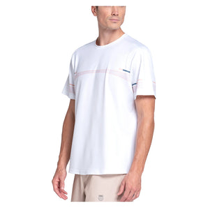 Men's Fracture Short Sleeve Tennis Top White-Apparel-K-Swiss-KMT80-60G110-1-Tennis Express