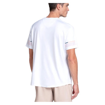 Men's Fracture Short Sleeve Tennis Top White-Apparel-K-Swiss-KMT80-60G110-2-Tennis Express