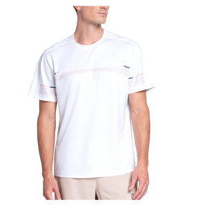 Men's Fracture Short Sleeve Tennis Top White-Apparel-K-Swiss-KMT80-60G110-Tennis Express
