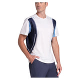 Men's Breakline Stripe Short Sleeve Tennis Top Peacoat-Apparel-K-Swiss-, [current_file_name-Tennis Express