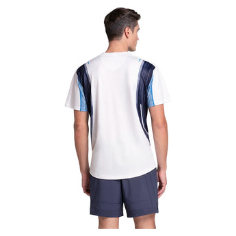 Men's Breakline Stripe Short Sleeve Tennis Top Peacoat-Apparel-K-Swiss-, [current_file_name-Tennis Express
