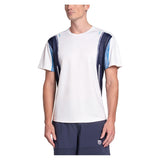 Men's Breakline Stripe Short Sleeve Tennis Top Peacoat-Apparel-K-Swiss-White/Peacoat-S, [current_file_name-Tennis Express
