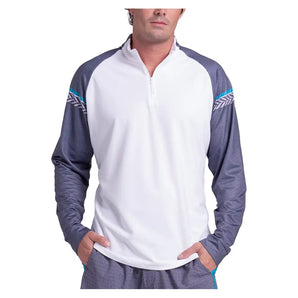 Men's Propel 1/4 Zip Tennis Long Sleeve Midnight,Apparel,K-Swiss,Midnight,S,Tennis Express,KMT83-38J401-3